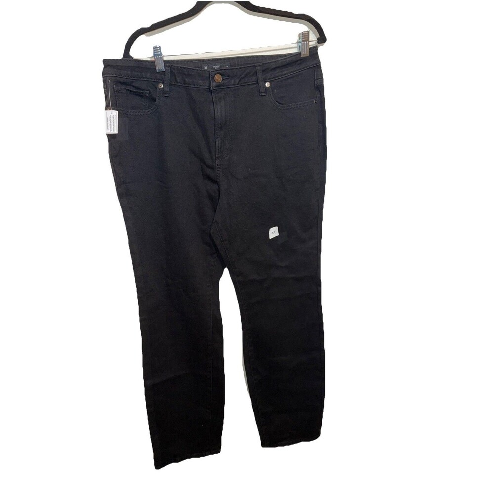 Member's Mark Women's 30" Inseam High Rise Straight Leg Jeans Black 14 NWT